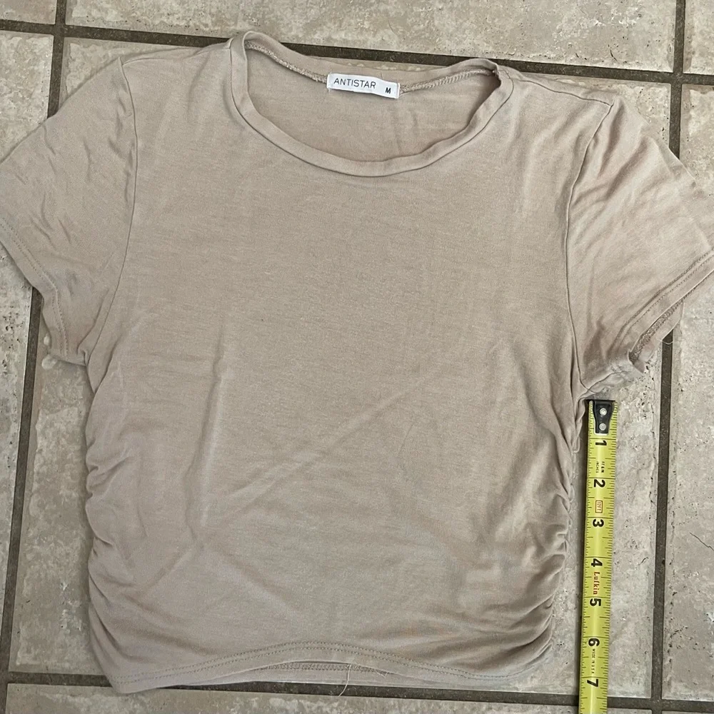 Antistar Pair of Cropped, Lightweight Tees (1 Forest Green, 1 Taupe), Size M - Picture 13 of 13